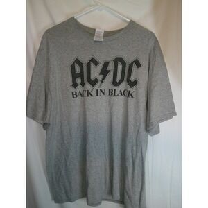 Vintage AC/DC Back‎ in Black Graphic Print Rock Band T-Shirt Men's 2XL